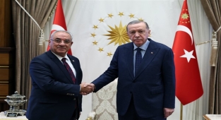 Cumhurbaşkanı Erdoğan, DSP Genel Başkanı Aksakal'ı kabul etti