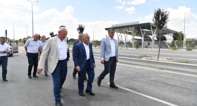 Başkan Büyükkılıç'tan ulaşıma açılan Necmettin Erbakan Bulvarı'nda inceleme