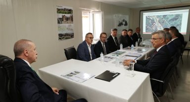 Cumhurbaşkanı Erdoğan, Rize Güneysu Devlet Hastanesi inşaatında inceleme yaptı