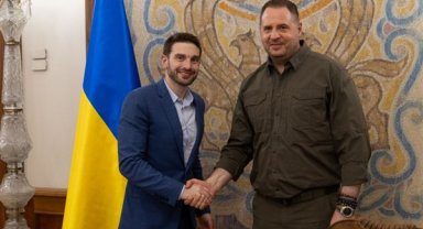 Andriy Yermak, Alexander Soros ile görüştü