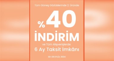Atasun Optik’ten harika kampanya: Güneş gözlüğünün ikincisi yüzde 40 indirimli
