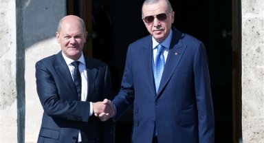 Cumhurbaşkanı Erdoğan, Almanya Başbakanı Scholz ile görüştü