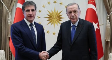 Cumhurbaşkanı Erdoğan, IKBY Başkanı Barzani'yi kabul etti