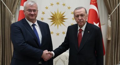 Cumhurbaşkanı Erdoğan, Ukrayna Dışişleri Bakanı Sybiha’yı kabul etti
