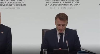 Macron, Lübnan'da ateşkese giden yolu bulmayı amaçlayan konferansı açtı