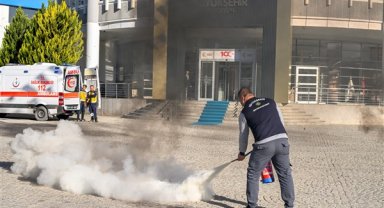 Malatya Büyükşehir personeline deprem ve afet tatbikatı düzenledi