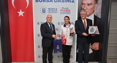 Başkan Bozbey, dünya şampiyonu Yavaş’ı ağırladı
