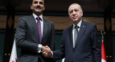 Cumhurbaşkanı Erdoğan, Katar Emiri Şeyh Temim ile görüştü