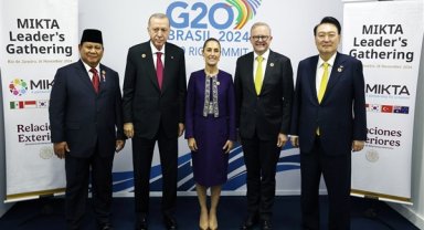 Cumhurbaşkanı Erdoğan, MIKTA'nın liderleriyle bir araya geldi