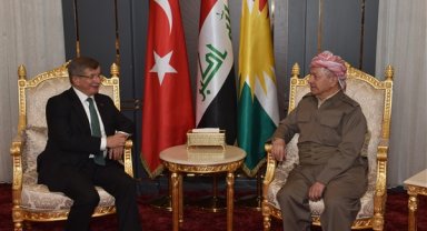 Davutoğlu, Irak Kürdistan Bölgesel Yönetimi eski Başkanı Barzani ile görüştü