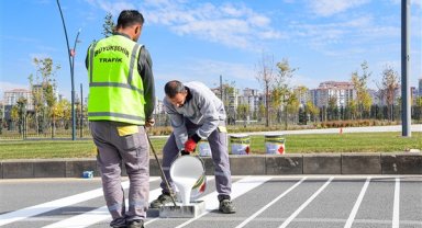 Malatya'da trafik güvenliği için 920 bin metre yol çizgi çalışması yapıldı