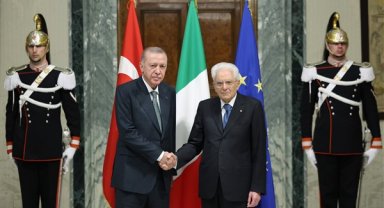 Cumhurbaşkanı Erdoğan, İtalya Cumhurbaşkanı Mattarella ile bir araya geldi