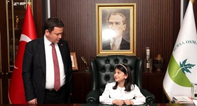 Osmangazi’de geleceğin başkanları koltuğa oturdu