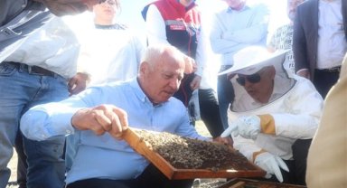 Karaman Valisi Çiçekli, ana arı üreticilerini ziyaret etti