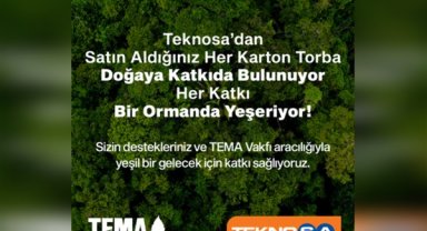 Teknosa’nın karton torbaları ormana dönüşüyor