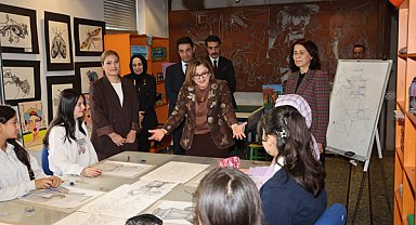 Başkan Şahin'den yarıyıl tatili atölyelerine ziyaret 