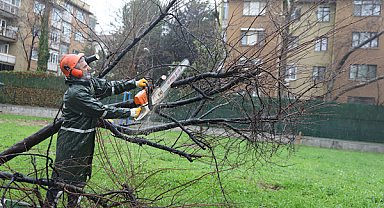 Bursa’da fırtınaya karşı ekipler seferber oldu
