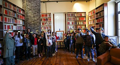 Cumhuriyet Kütüphanesi Bucalı çocukları ağırladı