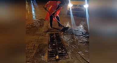 Edremit Belediyesi'nden yağışlara karşı çalışma