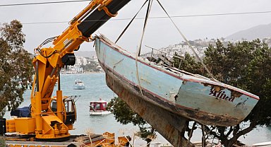Gümbet dolgu alanında düzenleme çalışması
