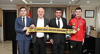 Isparta Görme Engelliler Spor Kulübü’nden Başkan Başdeğirmen’e ziyaret