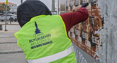 İzmir’de izinsiz ilan ve reklam afişlerine karşı denetim 
