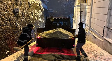 Kartal’da karla mücadele çalışmaları 