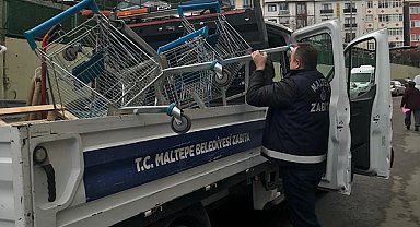 Maltepe’de yaya yollarındaki işgaller zabıta ekiplerince kaldırıldı