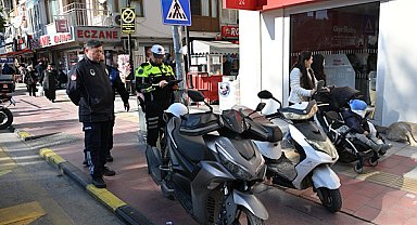 Manisa Şehzadeler’de yaya yollarına yönelik trafik denetimi yapıldı