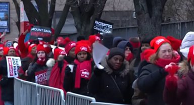 New York'ta 15 bin hemşire greve çıktı