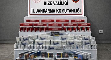 Rize’de bin 230 paket kaçak sigara ele geçirildi