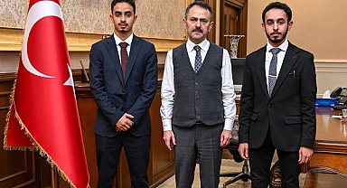 Yemenli öğrenciler, Vali Aktaş’ı ziyaret etti
