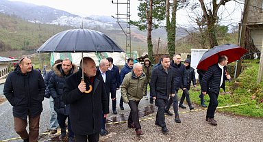 Başkan Güler, heyelan bölgesini ziyaret etti