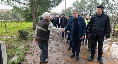 Başkan Tugay’dan Seferihisar’da yağıştan etkilenenlere destek