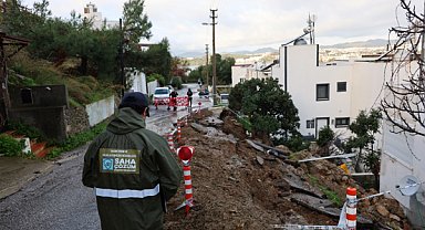Bodrum'da ekipler şiddetli yağışlara karşı mücadele etti