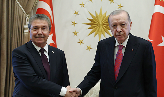 Cumhurbaşkanı Erdoğan, KKTC Başbakanı Üstel’i kabul etti