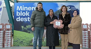 İnönü’de 133 üreticiye 10 bin 824 kilogram mineral blok desteği