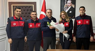 Kaymakam Akdaş 112 personelini ağırladı