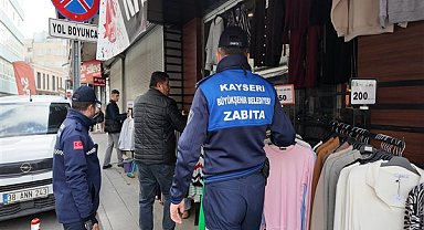 Kayseri'de kaldırım işgallerine sıkı denetim