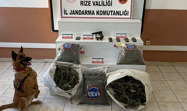 Rize’de uyuşturucu ve silah operasyonu