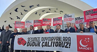 Saadet Partisi, 6 Şubat depremleri sebebiyle basın açıklaması gerçekleştirdi