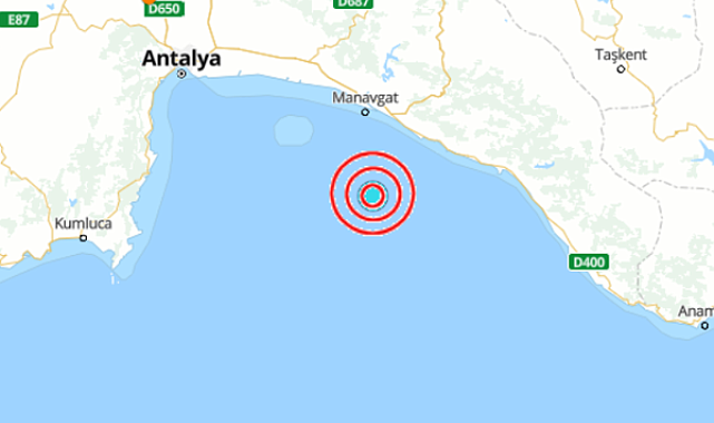 Akdeniz'de deprem