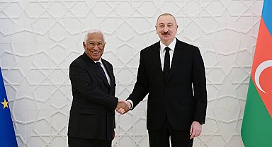 Aliyev, AB Konseyi Başkanı Costa ile bir araya geldi
