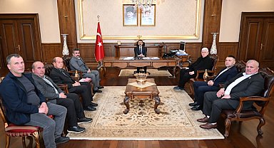 Avcılar ve Atıcılar Derneği ile Kandıra mahalle muhtarlarından Vali Aktaş’a ziyaret