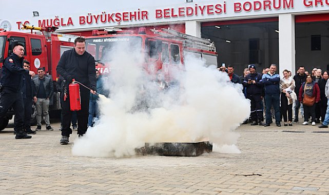 Bodrum’da yangın güvenliği ve acil durumlara hazırlık eğitimi düzenlendi