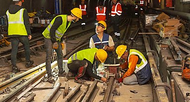 Bornova metrosunda ray yenileme çalışması başlıyor
