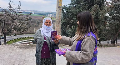 Diyarbakır'da 8 Mart kapsamında ev ziyaretleri ve bilgilendirme çalışması yapıldı