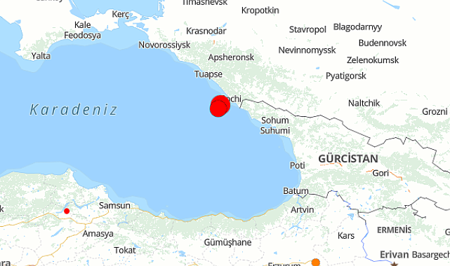 Karadeniz'de depremler