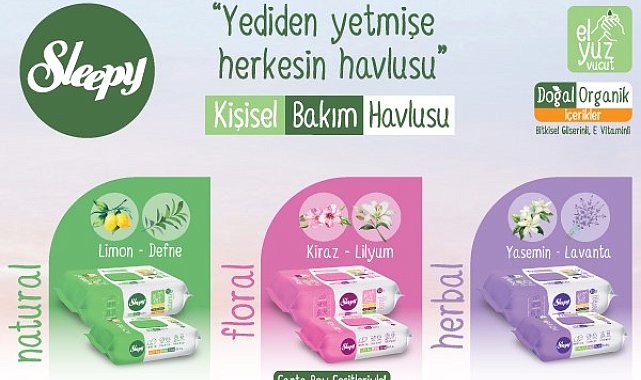 7’den 70’e herkes için yepyeni bir seri: Sleepy Kişisel Bakım Havlusu