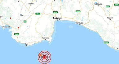 Akdeniz'de 4,0 büyüklüğünde deprem